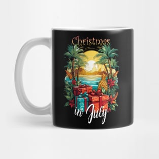 Beachy Boxes | 'Christmas in July' Present Party T-Shirt Mug